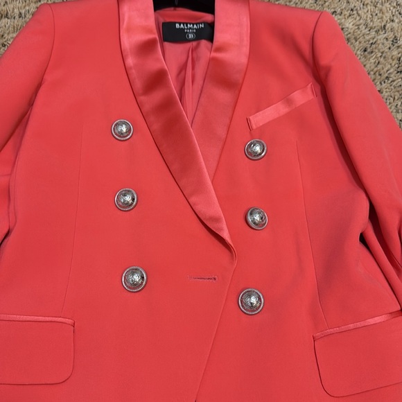Balmain Women's Pink Double-Breasted Blazer - Picture 2 of 15